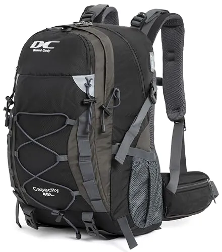 DCmount Wanderrucksack 40l Damen Herren Rucksack Wasserdicht Reiserucksack mit Regenschutz