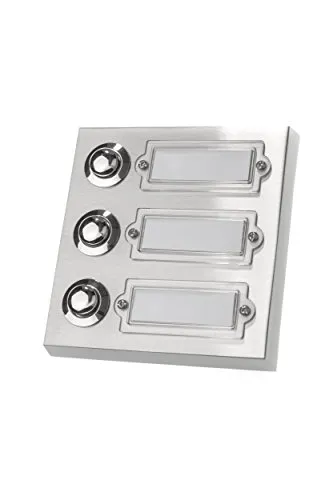 HUBER Aufputz Klingeltaster 3 fach aus Metall