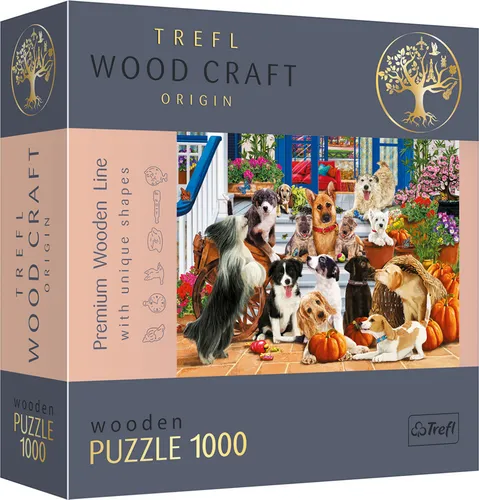 Trefl 20149 Puzzle 1000 Teile - Psia Przyjaźń - Holzpuzzle mit 1000 Teilen, einzigartigen Tierfiguren und umweltfreundlicher Verpackung. Ideal für Hundeliebhaber und Puzzlespaß für die ganze Familie!
