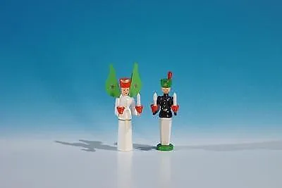 Miniatur Bergmann und Engel als Standfiguren Höhe ca 6,0 cm NEU Weihnachtsfigure