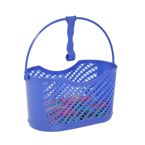 HÄNGEKORB MIT 36 WÄSCHEKLAMMERN WÄSCHEKLAMMERKORB KORB KUNSTSTOFF 22,5X8,5CM NEU