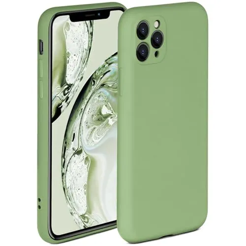 ONEFLOW Soft Case für iPhone 11 Pro Max Hülle aus Silikon mit Kameraschutz, Silikonhülle mit erhöhtem Schutz fürs Display, Backcover Schutzhülle, weiche Handyhülle, Grün