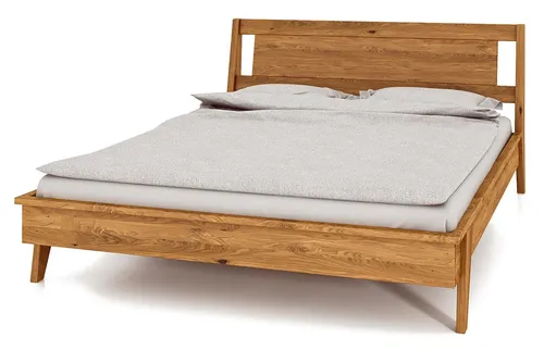 byoak Bett RETRO 180 x 200 aus Massivholz, mit Holzkopfteil, Naturgeölt