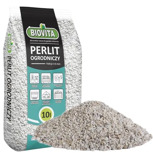 BIOVITA Perlit 10L - Perlite für Pflanzen zur Boden Substratverbesserung - 3-6mm - Bodenverbesserung - Feuchtigkeitsspeicher Substrat - Ideal für Garten & Zimmerpflanzen