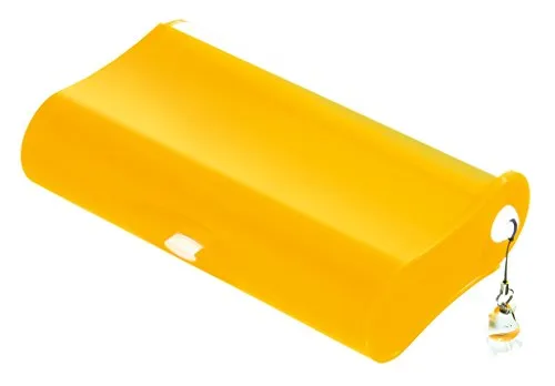 HAN 996-65 Schul-Etui 3-Fach COOL, Geniale Schlamperbox mit 3 Fächern und Pinnwand, transluzent-gelb- weitere Farben auswählbar