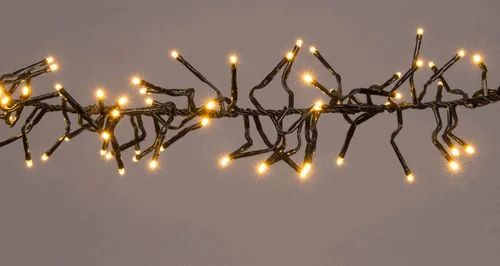 Coen Bakker Cluster Lichterkette für Außen 2,4m warmweiß 384 LEDs Dimmer Timer Weihnachtsdeko