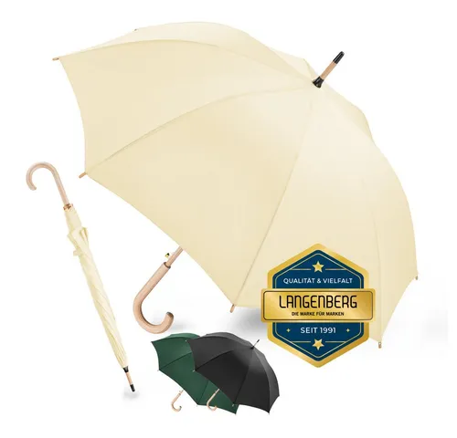 Langenberg Stockregenschirm LANGENBERG Stockschirm Sturmfest [Bambus], ☑ UNSERE EMPFEHLUNG