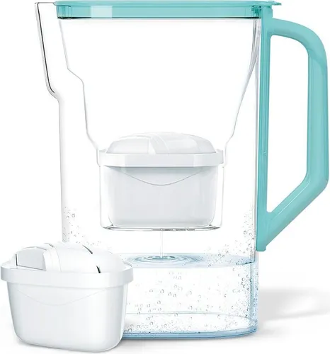 Wessper Wasserfilter Kanne 2.7L für Kühlschranktür, mit Aktivkohle Filter, Kompatibel mit Brita Maxtra Filterkartusche - Minze