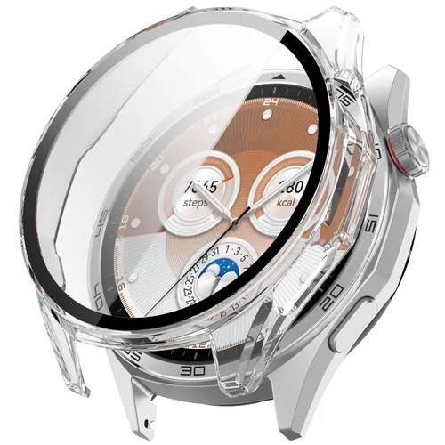 Für Huawei Watch GT 6 46mm Kunststoff Schutzhülle + 9H Hart Glas Transparent