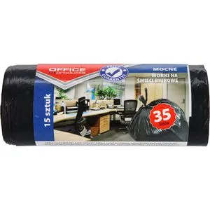 Office-Products Müllbeutel 22021218-05, 35 Liter, schwarz, 15 Stück