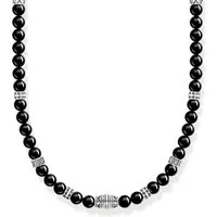 THOMAS SABO Collier Schwarzer Onyx/Silber goldfarben von THOMAS SABO