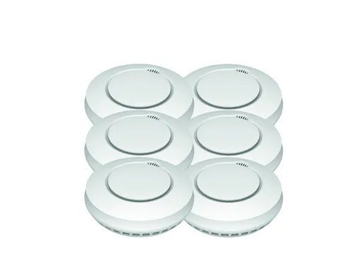 Jeising GS559A 6er Set Funkrauchmelder - Hitzemelder / Brandmelder/ EN14604:2005