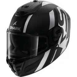 SHARK Spartan RS Carbon Matt Shawn DKS, S - Motorradhelm mit höchsten Sicherheitsleistungen, übertrifft die neue Norm E 22-06 und bietet dank multiaxialer Composite-Kalotte und ultraresistentem Visier optimalen Schutz.