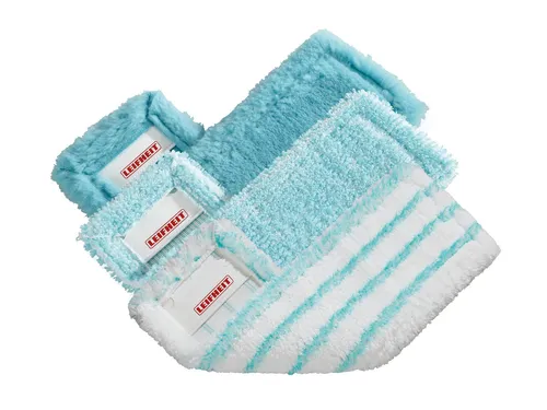 Leifheit 3er Set Wischbezug Profi XL - Bodenpflegezubehör für alle Oberflächen: Das Set bietet Wischbezüge für trockene und nasse Reinigung, langlebig und waschbar bis zu 400x. Perfekt für Parkett, Laminat und Fliesen.