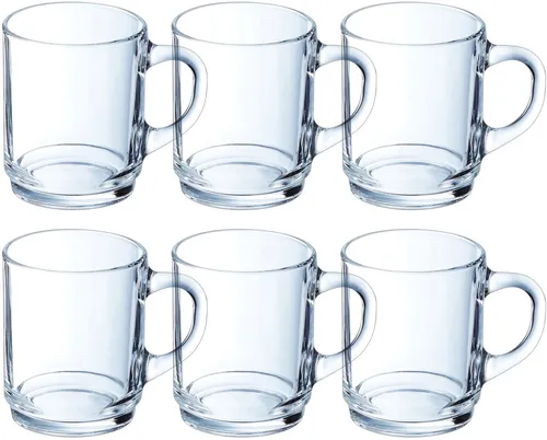 MÄSER Teeglas Set, 6-teilig, hitzebeständig - Elegantes 6-teiliges Teeglas-Set mit einem Fassungsvermögen von ca. 240 ml. Ideal für heiße Getränke wie Tee und Kaffee. Robuste Henkels sorgen für sicheren Genuss – perfekt für jeden Anlass.