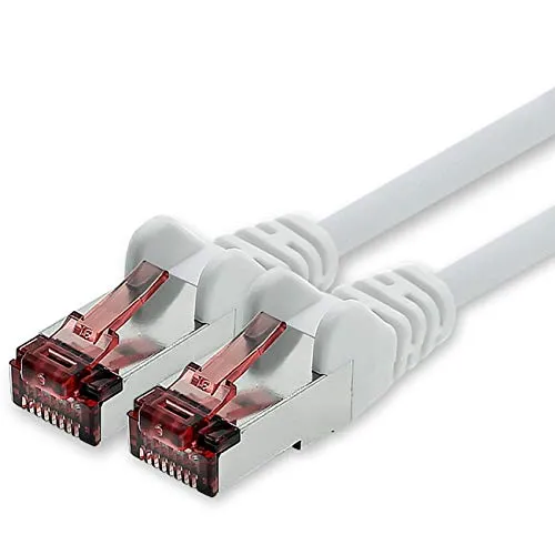 1CONN Cat6 Netzwerkkabel 30m weiß Ethernetkabel Lankabel Cat6 Lan Netzwerk Kabel Sftp Pimf Patchkabel 1000 Mbit s