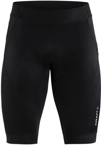 Craft Essence Shorts M schwarz/silber (999926) S - Optimale Radfahrshorts für Herren aus elastischem, strapazierfähigem Material. Mit 4-Wege-Stretch und integrierten Komfortpolstern für eine angenehme Fahrt. Reflektierende Details erhöhen die Sichtbarkeit.