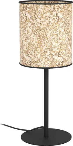 EGLO Tischleuchte BUTTERBURN - Stilvolle Nachttischlampe mit Birkenblättern, ideal für Schlafzimmer. Schafft eine gemütliche Atmosphäre und ist teilmontiert für einfachen Aufbau.