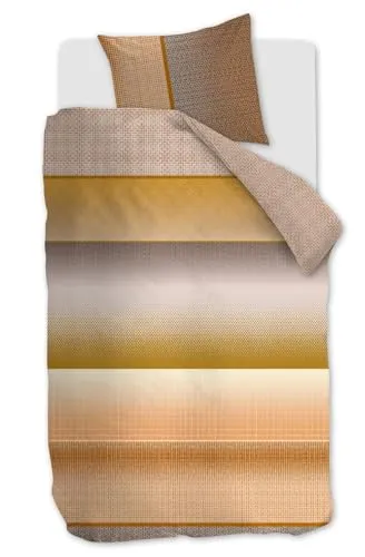 Beddinghouse Mako-Satin-Bettwäsche-Garnitur Odette Farbe Gelb Größe 135 x 200 cm + 1x 80 x 80 cm