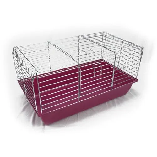 ZooPaul Hasenkäfig komplett mit Gitter 78x47x37cm (pink) von ZooPaul