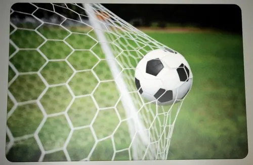 Schreibtischunterlage Ball im Netz / Fußball im Tor 40x60 cm abwischbar 2. Wahl