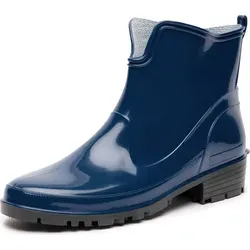 Ladeheid Damen Kurze Gummistiefel LA-930 (Dunkelblau, 37) - Wasserdichte Damen Gummistiefel ideal für regnerische Tage, mit rutschfester Sohle und komfortablem Design für Spaziergänge und Gartenarbeit.