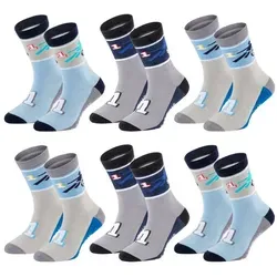 TippTexx 24 Socken 6 Paar bunte Kindersocken, sanfte Baumwolle, für Mädchen & Jungen bunt 19-22