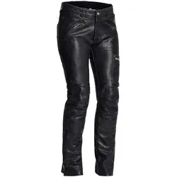Halvarssons Rider Damen Motorrad Lederhose – Schwarz, Größe 40 - Hochwertige Motorradhose aus gewaschenem Ziegenleder mit praktischen Cargotaschen und Reißverschlusstaschen für optimalen Komfort und Funktionalität.
