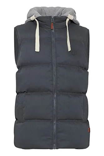 Blend BHJens Herren Weste - Steppweste mit Kapuze - Herren-Westen, gefütterte Outdoor-Weste mit abnehmbarer Kapuze, ideal für alle Aktivitäten und nachhaltig produziert.