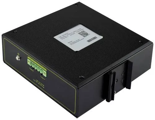 DIGITUS PoE Netzwerk-Switch - 6-Port Gigabit Ethernet, 4x RJ45 + 2x SFP Uplink, unmanaged und platzsparend für Hutschienenmontage