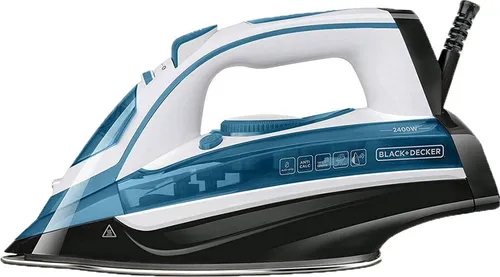 Black+Decker BXIR2402E Dampfbügeleisen - 2400 Watt, 370 ml Wassertank, ergonomisches und leichtes Design für müheloses Bügeln