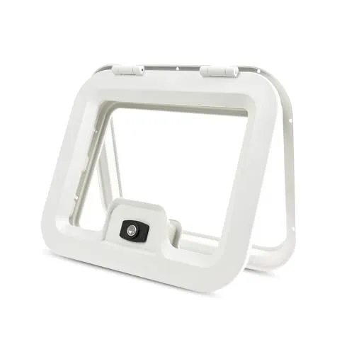 Wohnwagen & Wohnmobil Serviceklappe 403x335 mm - Praktische Staufachklappe für Wohnmobile und Camper, inklusive sicherem Schloss und Gummidichtung für optimalen Schutz.