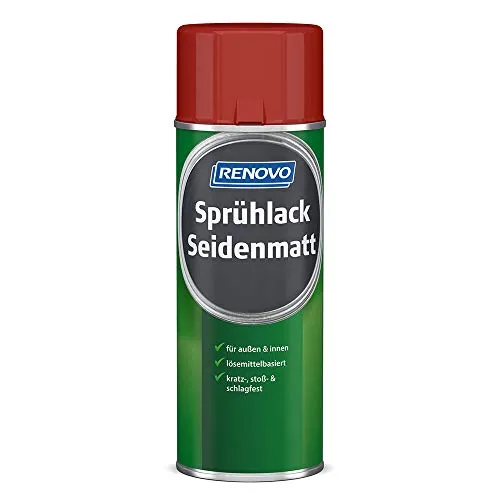 Sprühlack RAL 3000 Feuerrot 400 ml Seidenmatt Renovo von Renovo