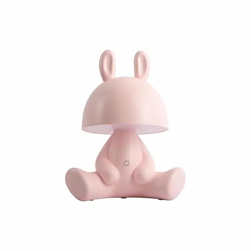 Leitmotiv Kindertischleuchte Bunny, Pink - Kinderlampe in Hase-Design mit 3 Helligkeitsstufen, ideal für eine gemütliche Atmosphäre im Kinderzimmer.