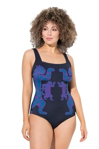 Ulla Popken Damen Badeanzug Lisa, Tigertango von Ulla Popken