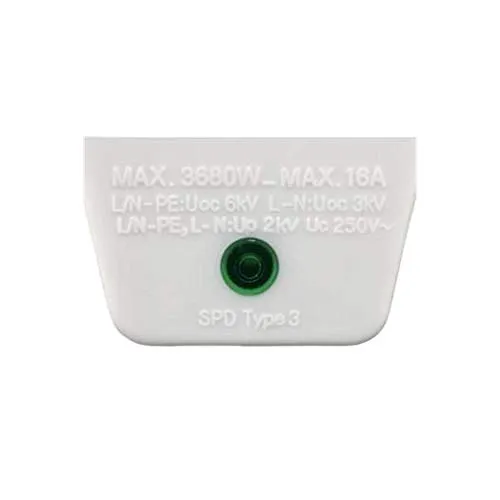 Hama Steckdosen-Adapter mit Überspannungsschutz (Blitzschutz für Telefonanlagen, PC, HiFi, TV-Geräte, bis 3500W, 230V, mit Kontrolllampe) Überspannungsschutzadapter weiß