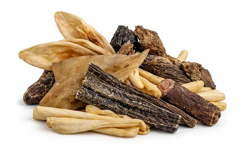 OGF Dental Natur S Kausnacks für Hunde Zahnpflege Rinderhaut Kauartikel 350g