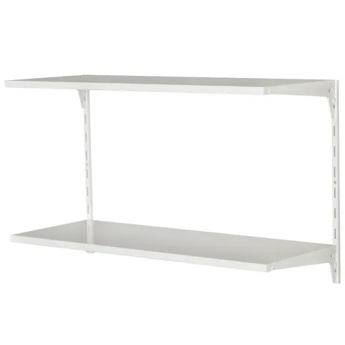 Regal-Set Office in Weiß - Praktisches Regal-Set für Büro und mehr, ideal zur optimalen Raumnutzung mit stabilen Stahlfachböden und kompakten Abmessungen.