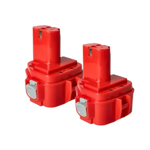 vhbw 2X Akku kompatibel mit Makita 6227DWE, 6270D, 6270DWE, 6270DWAE, 6227DWLE, 6270DWPE, 6270DWALE Werkzeug (1500 mAh, NiMH, 12 V)