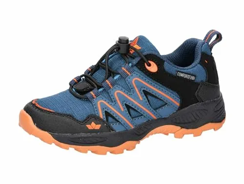 Lico Leander Trekkingsschuhe - Petrol/Schwarz/Orange, 34 EU - Wanderschuhe mit Comfortex-Klimamembrane für optimalen Wetterschutz und hohen Tragekomfort auf jedem Terrain.