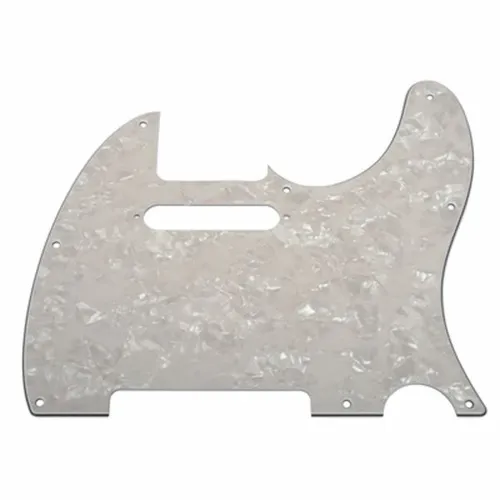 Fender Pickguard Tele WP 8 - Gitarren- & Bass-Zubehör, hochwertiger Telecaster Pickguard in edlem weißen Perlmutt-Finish für individuellen Stil und perfekten Schutz.