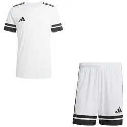 adidas Herren Set Trikot + Hose Squadra 25 White/Black M - Sportliches Set bestehend aus Trikot und kurzer Hose. Mit AEROREADY Technologie für ein trockenes Tragegefühl und elastischem Bund für perfekten Sitz. Ideal für Training und Freizeit. Material: 100% Polyester.