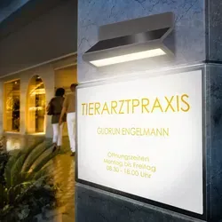 esotec Solarleuchte AluLine schwarz – Wandleuchte für Außenbereiche