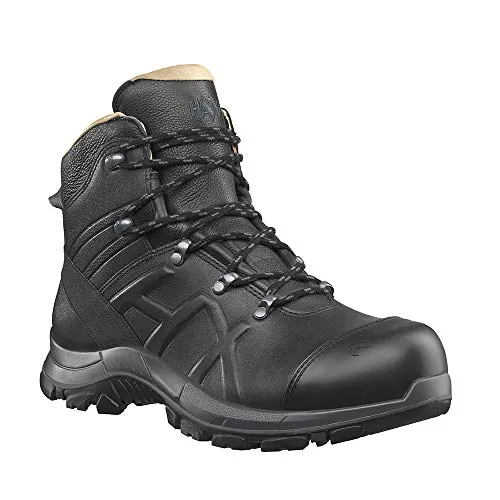 Sicherheitsstiefel BLACK EAGLE Safety 56 LL mid S3, Größe 45 - schwarz - Robuste Arbeitsstiefel mit wasserdichtem Leder, durchtritthemmender Sohle und ultraleichter Schutzkappe für höchste Sicherheit und Komfort im Job.