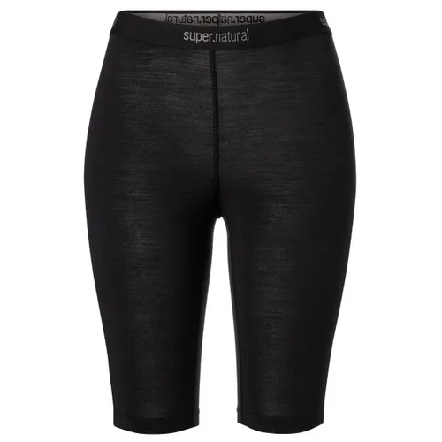 Super.Natural W TUNDRA175 Short Tight jet black (872) S - Damen Skitourenunterwäsche, ideal für Skifahren und Wandern mit geruchsabweisendem Merino-Mix und bequemen Schnitt für optimale Bewegungsfreiheit.