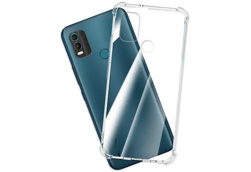 mtb more energy Smartphone-Hülle Clear Armor Case für Nokia C21 Plus (6.52), Transparente TPU Schutzhülle Case Backcover mit Anti-Shock Verstärkung