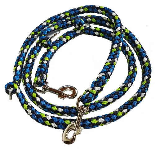 Activity4Dogs Hundeleine große Hunde bis 60 kg, mehrfarbig geflochten, 3-fach verstellbar, 2m, auch als Doppelleine für 2 Hunde geeignet, Qualität aus Deutschland