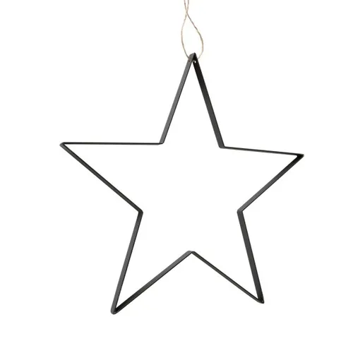 Boltze Dekoanhänger Jula, Dekostern, Metallstern 39cm, schwarz, 2041725