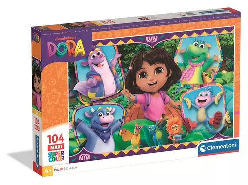 Puzzle 104 Maxi Super kolor Dora 25077 Clementoni 8005125250776