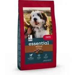 mera Essential Trockenfutter Mit Rind 12.5 kg - Hundefutter für normal aktive Hunde, unterstützt die Darmflora und sorgt für gesunde Haut & glänzendes Fell – 100% deutsche Qualitätsnahrung mit über 3 Generationen Erfahrung.